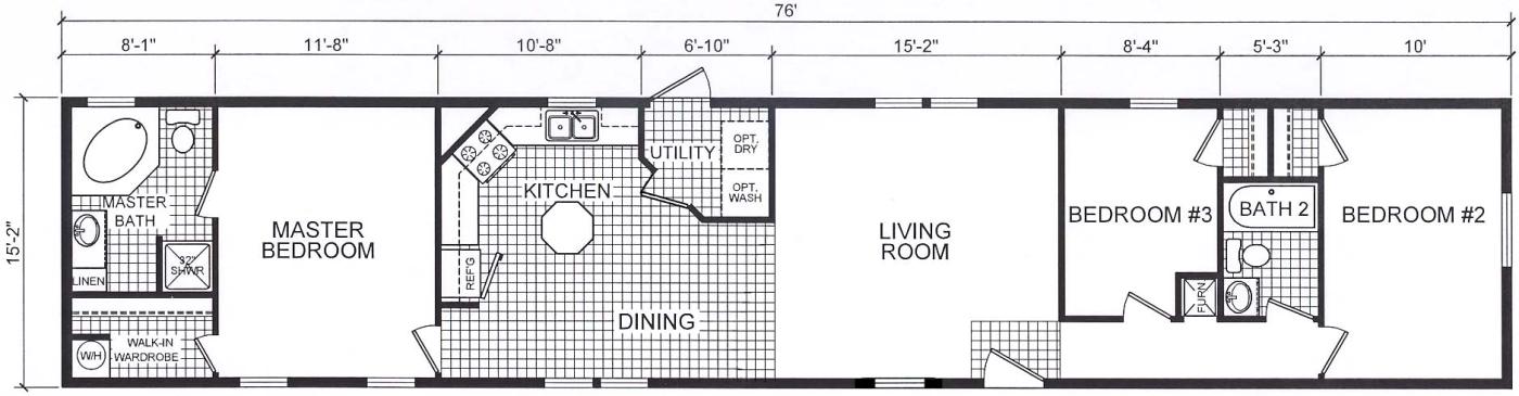 Larimore Single Wide Mobile Home 3 bedroom 2 baths Henderson Home and Land