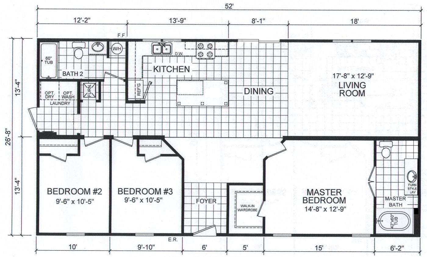 Modular home 3 bedroom 2 bath