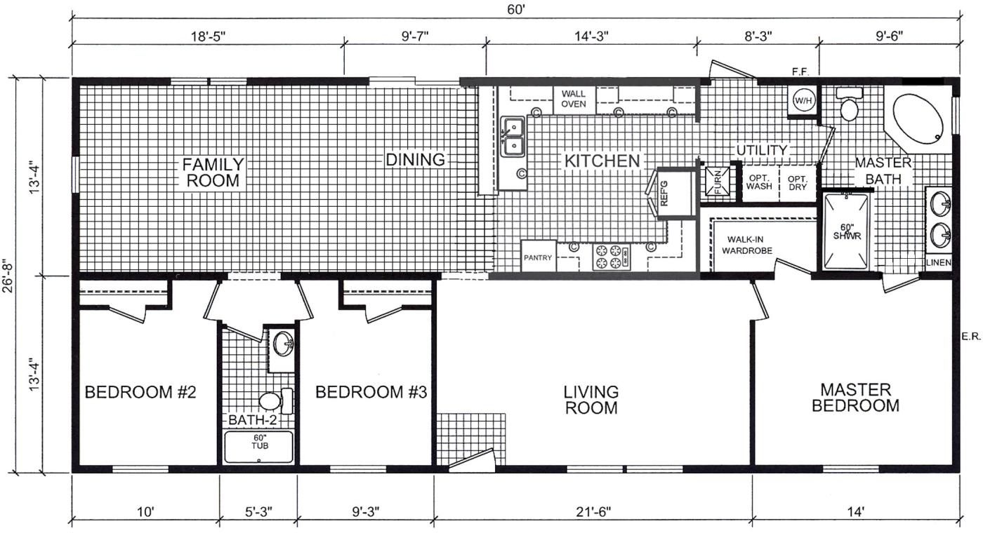 Modular home 3 bedroom 2 bath