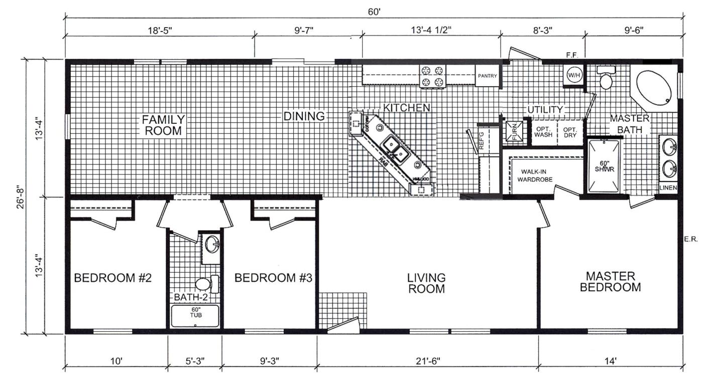 modular home 3 bedroom 2 bath