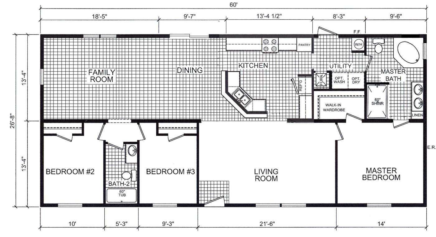 Modular home 3 bedroom 2 bath