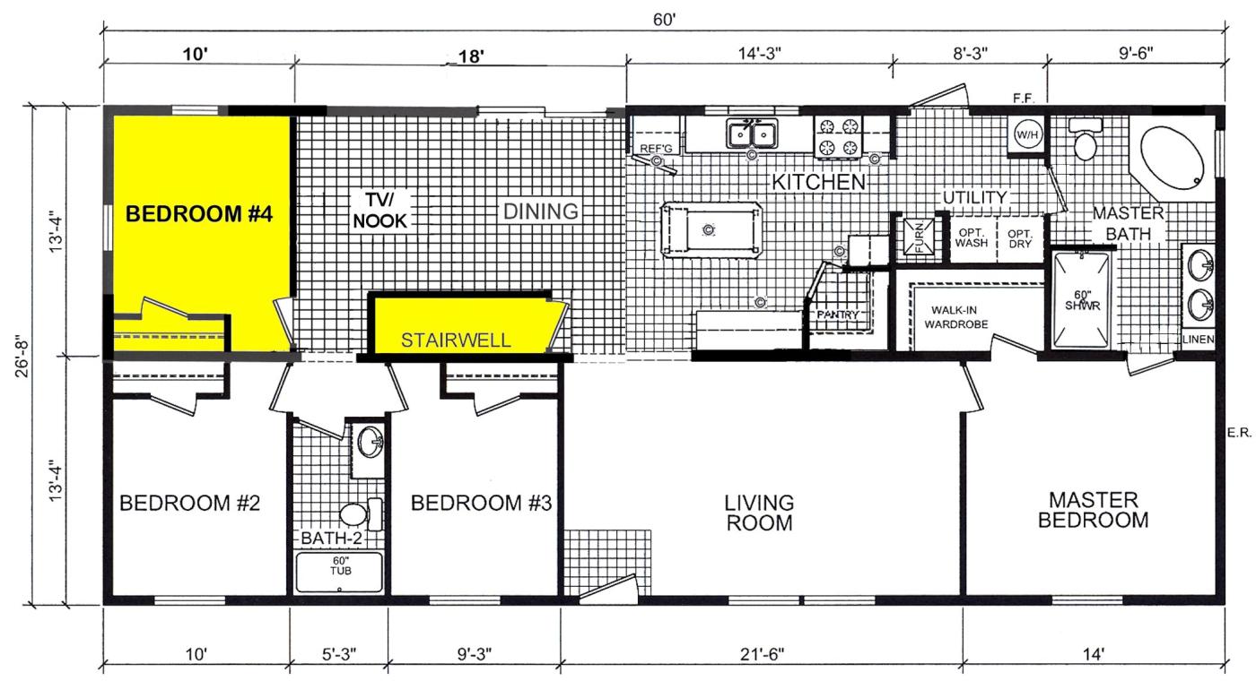 Modular home 4 bedroom 2 bath