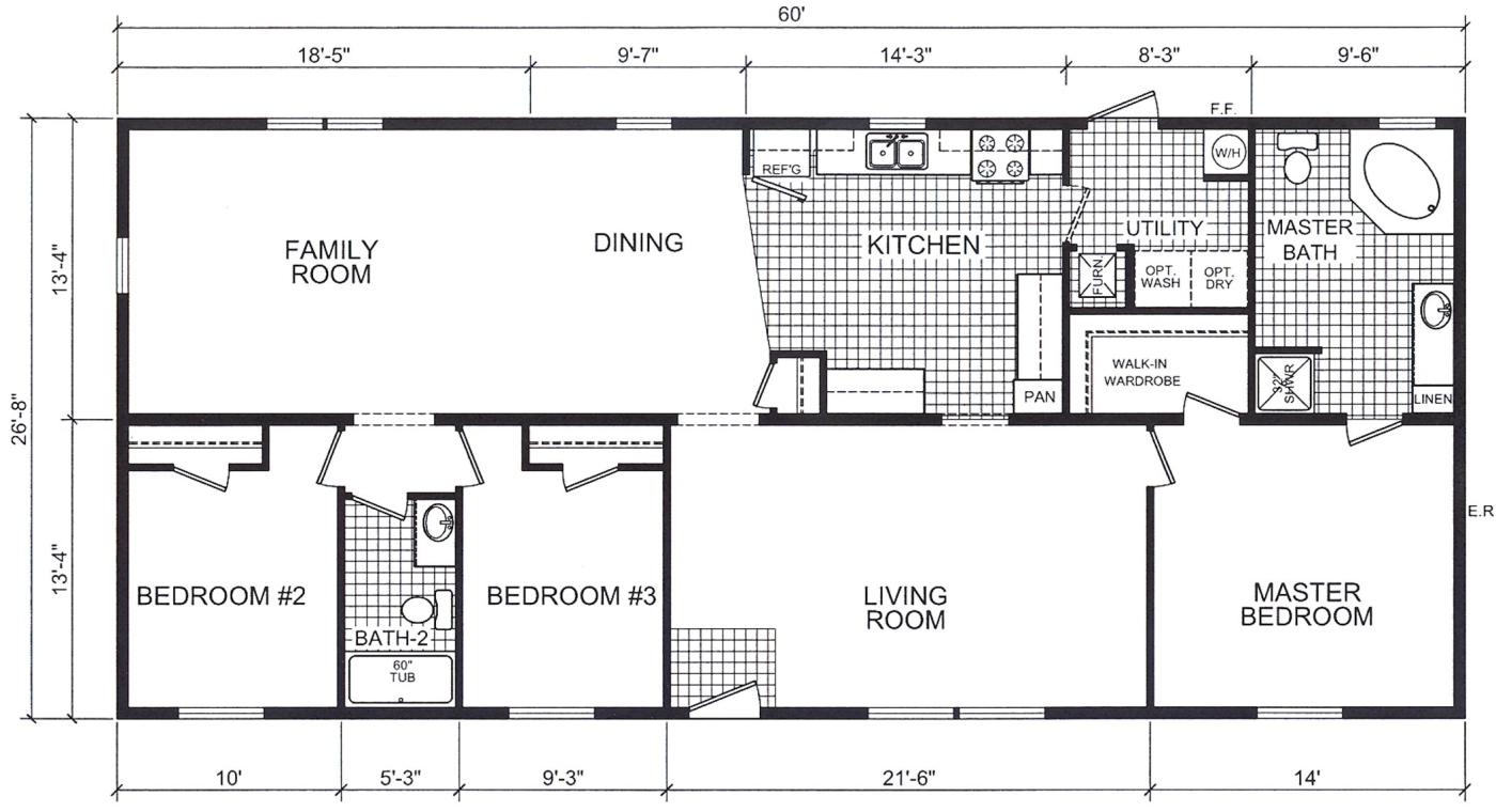 Modular home 3 bedroom 2 bath