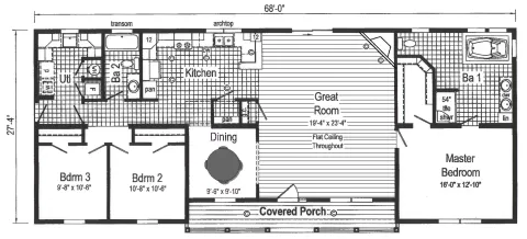 Modular home 3 bedroom 2 bath
