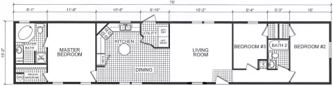Larimore Single Wide Mobile Home 3 bedroom 2 baths Henderson Home and Land