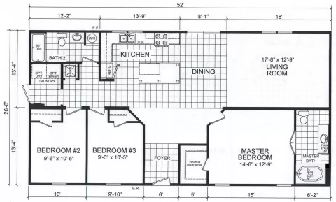 Modular home 3 bedroom 2 bath