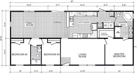 Modular home 3 bedroom 2 bath