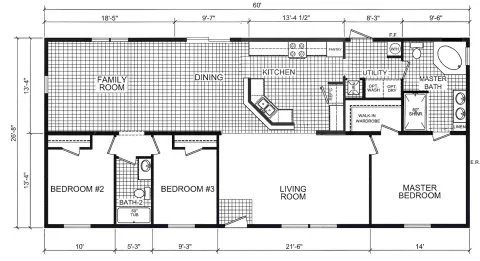 Modular home 3 bedroom 2 bath