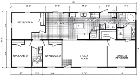 Modular home 4 bedroom 2 bath