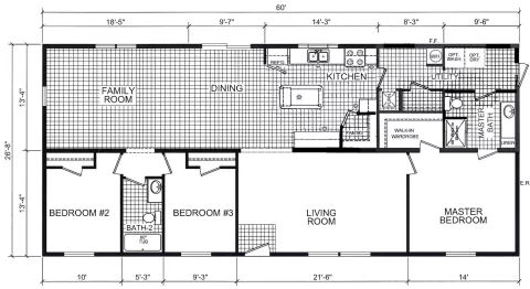 Modular home 3 bedroom 2 bath