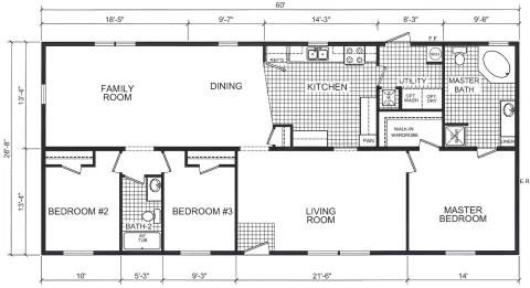 Modular home 3 bedroom 2 bath
