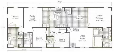 Modular home 4 bedroom 2 bath