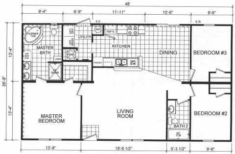 Modular Home 3 bedroom 2 bath