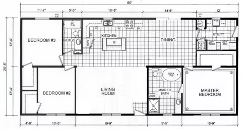 Modular home 3 bedroom 2 bath
